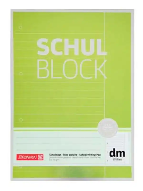 Bild 1 von Brunnen Schulblock A4 Lineatur DM 50 Blatt