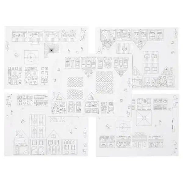 Bild 2 von MÅLA Stadtschablonen aus Karton 10-tlg.