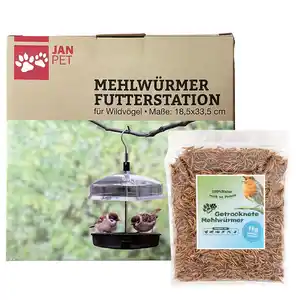 Mehlwürmer Futterstation zum Hängen mit 1 kg Mehlwürmern