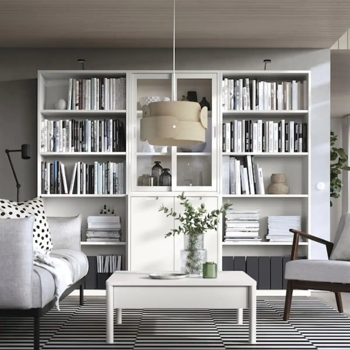 Bild 3 von TONSTAD Bücherregal, elfenbeinweiß 81x37x201 cm