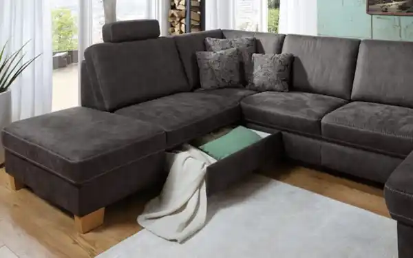 Bild 2 von Zehdenick - Wohnlandschaft ZE-EM15049, grau, 1,5-Sitzer links, inkl. Funktionen