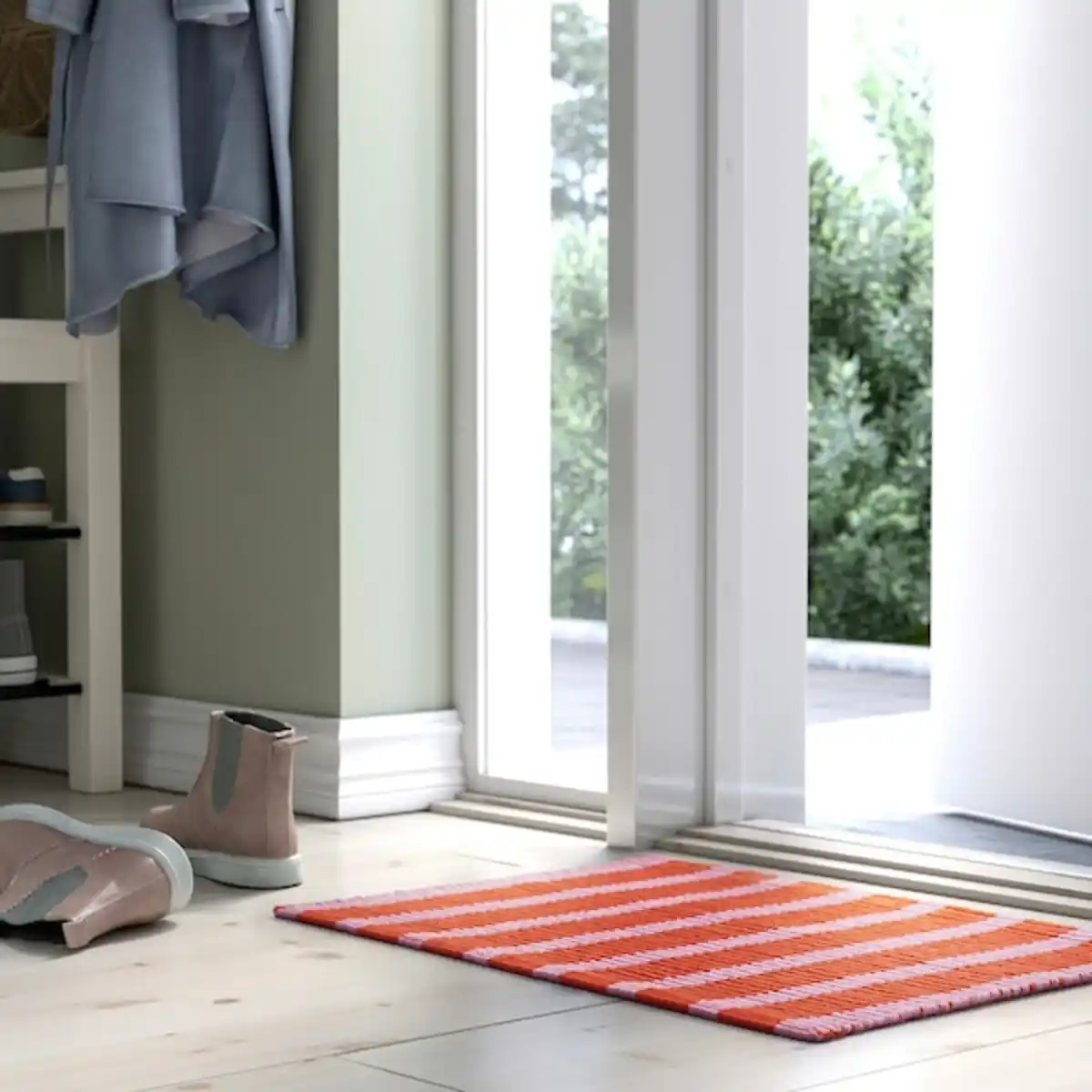 Bild 3 von VÄGSKYLT Fußmatte, rosa/orange 40x60 cm
