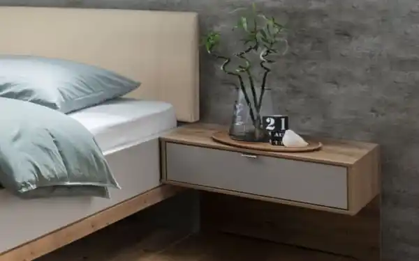 Bild 4 von Wiemann - Schlafzimmer Barcelona, champagner/Bianco Eiche, 160 x 200 cm, Schrank 300 x 216 cm