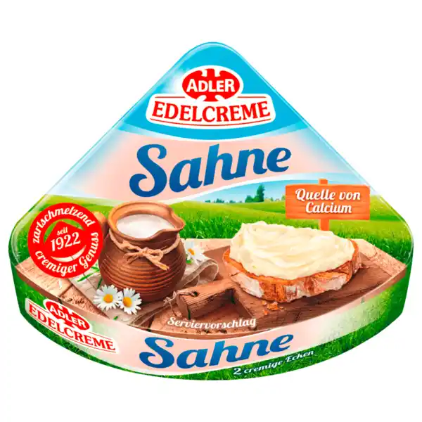 Bild 1 von Adler Edelcreme Schmelzkäse Ecken 100g