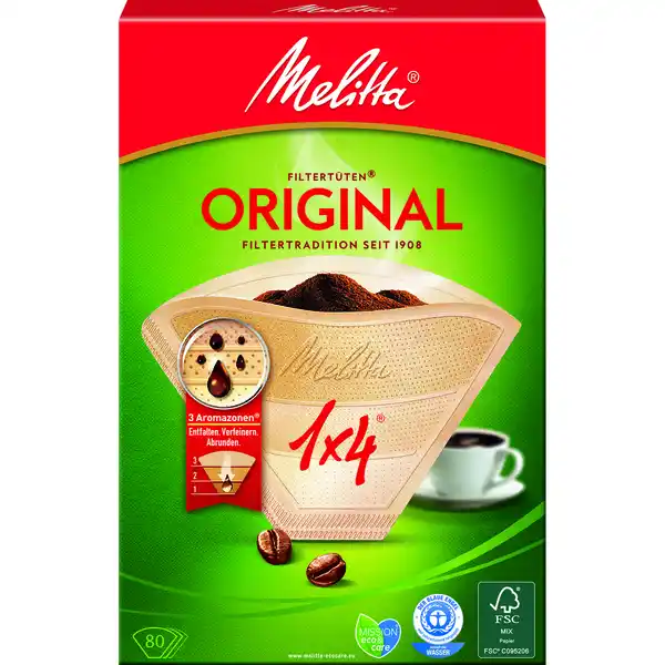 Bild 1 von Filtertüten 1x4 naturbraun FSC® Melitta®