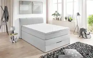 Boxspringbett BX1440 Modesto, grau, 100 x 200 cm