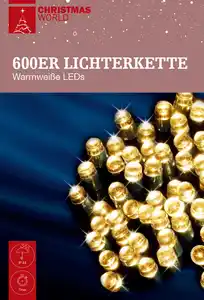 Lichterkette 600LED ww 8 Funk IP44 NT