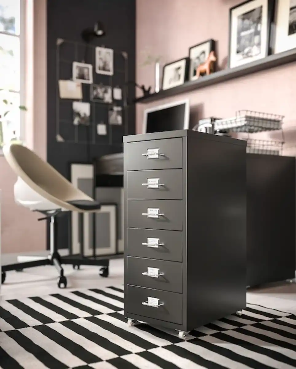 Bild 2 von HELMER Schubladenelement auf Rollen, schwarz 28x69 cm