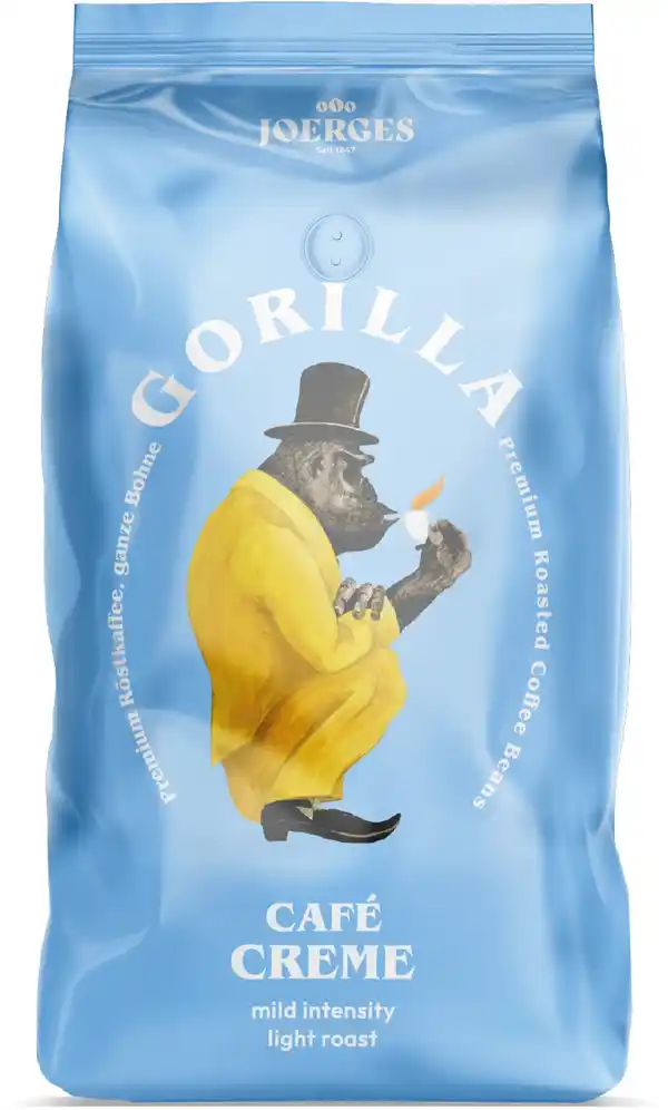 Bild 1 von Gorilla Café Creme (1kg) Kaffeebohnen blau