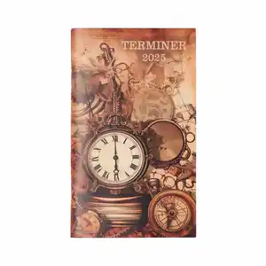 Terminkalender 2025 Motiv Uhr 15 x 8 cm