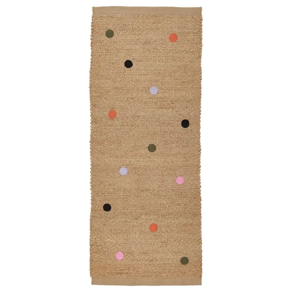 Bild 1 von MÄVINN Läufer, flach gewebt, Punkte natur 70x180 cm