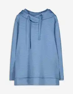 Damen Hoodie - Ziernähte - dunkelblau