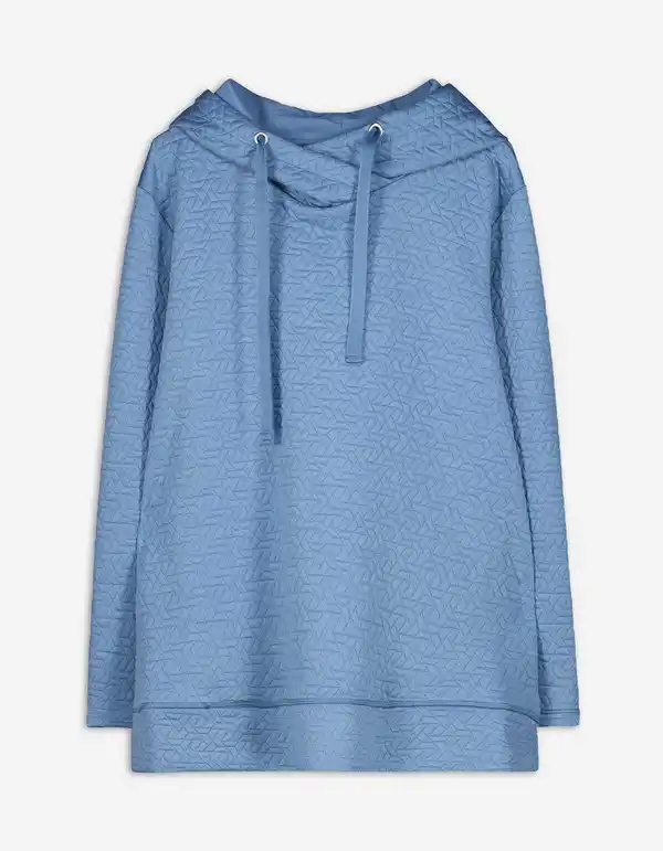 Bild 1 von Damen Hoodie - Ziernähte - dunkelblau