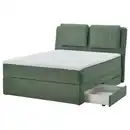 Bild 1 von LILLFJÄLLET Boxspringbett mit Bettkasten, Valevåg fest/mittelfest/Tuddal Tibbleby grün 160x200 cm