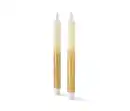 Bild 1 von 2 LED-Echtwachs-Stabkerzen, creme-goldfarben