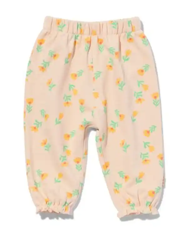 Bild 1 von Baby-Baumwollhose mit Blumenmuster pfirsich