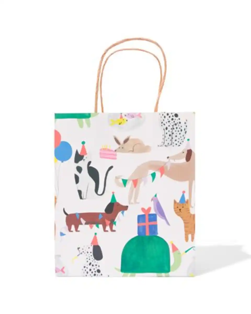 Bild 1 von 3er-Pack Geschenktaschen, M, Papier, 21 x 18 x 8 cm