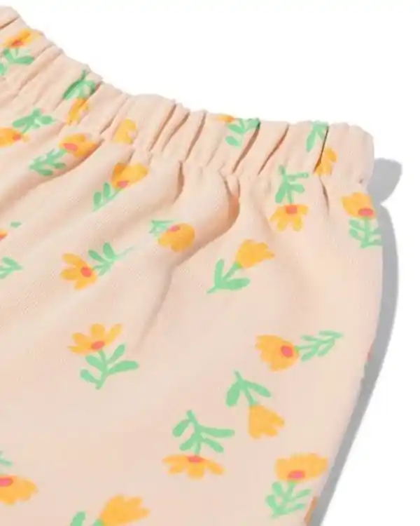 Bild 4 von Baby-Baumwollhose mit Blumenmuster pfirsich