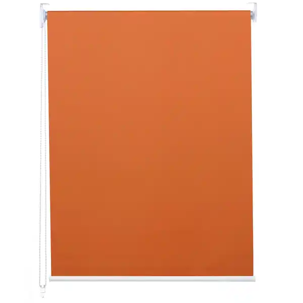 Bild 1 von Rollo MCW-D52, Fensterrollo Seitenzugrollo Jalousie, Sonnenschutz Verdunkelung blickdicht 120x160cm ~ orange