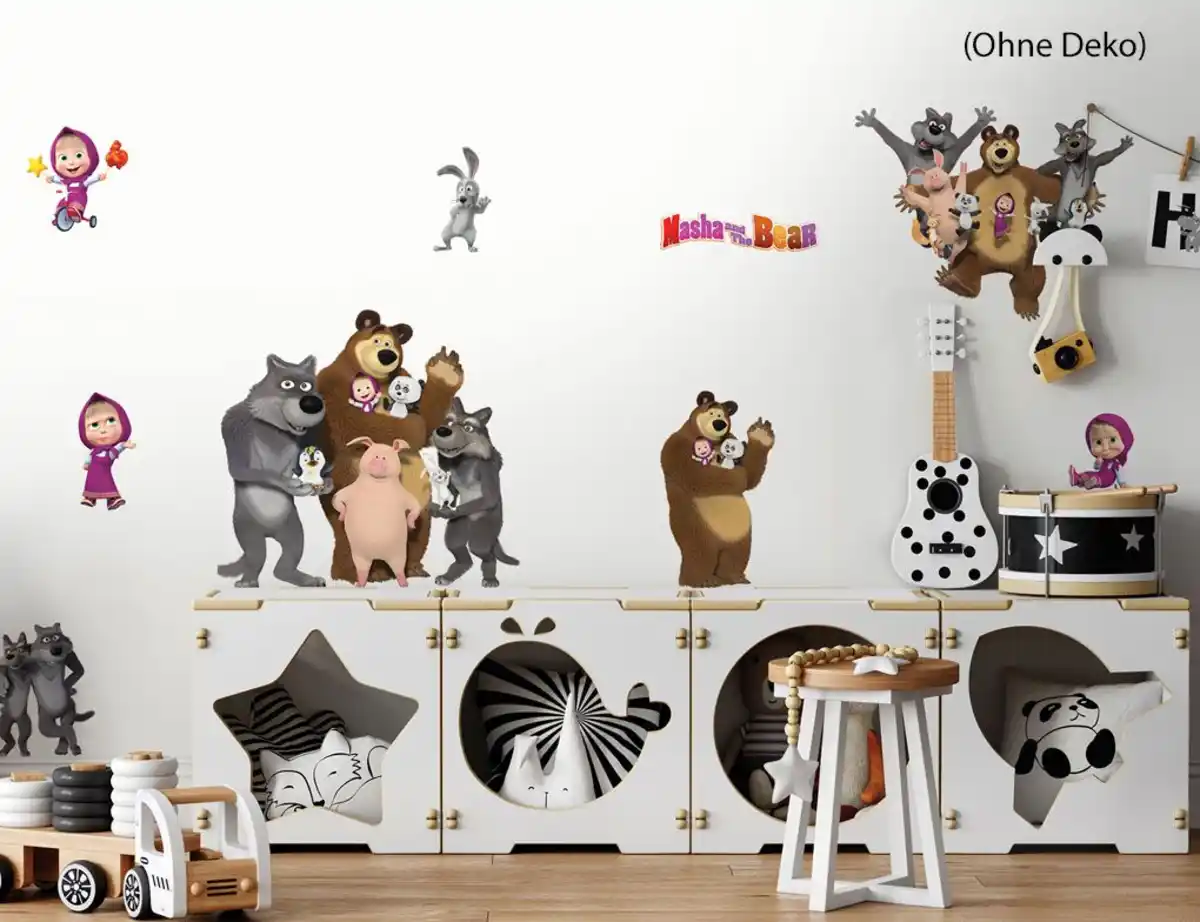 Bild 1 von Wandtattoo Masha & der Bär