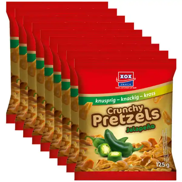 Bild 1 von XOX Crunchy Pretzels Jalapeño, 9er Pack