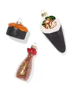 Baumschmuckset, Sushi, 10 cm