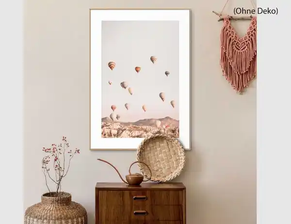 Bild 2 von Bild Slim Frame Wood Heißluftballon