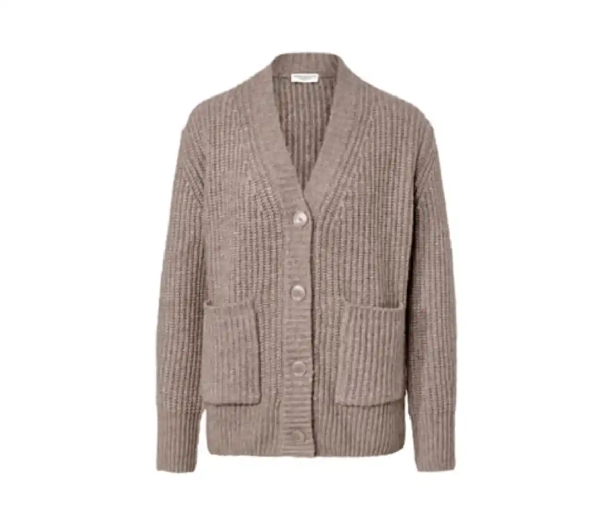 Bild 1 von Gerippter Grobstrick-Cardigan, taupe