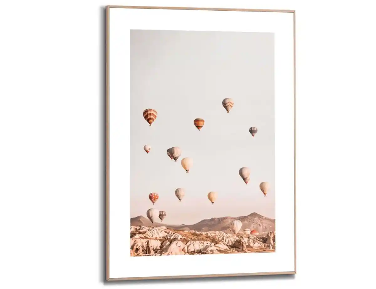 Bild 1 von Bild Slim Frame Wood Heißluftballon