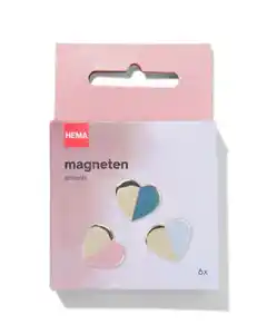 6er-Pack Magnete, Herzen, 3 cm