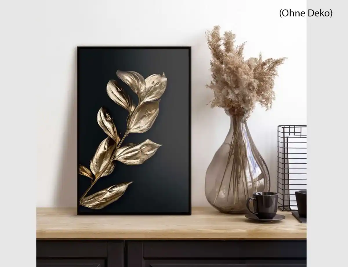 Bild 2 von Bild Slim Frame Black Blätter