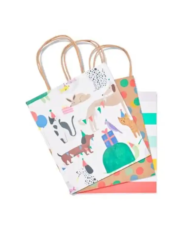Bild 3 von 3er-Pack Geschenktaschen, M, Papier, 21 x 18 x 8 cm