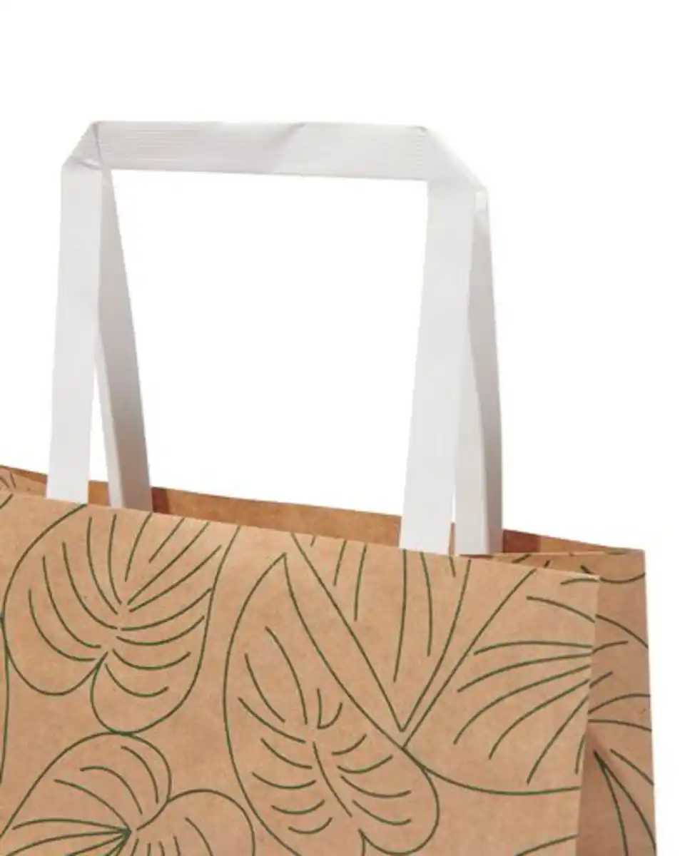 Bild 3 von 6er-Pack Geschenktaschen, Papier, 21 x 18 x 8 cm, Kraftpapier