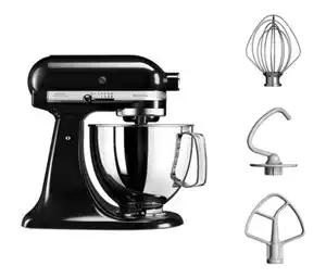 KitchenAid Küchenmaschine »Artisan 5KSM125« inkl. Fleischwolf und Spritzgebäckvorsatz, schwarz