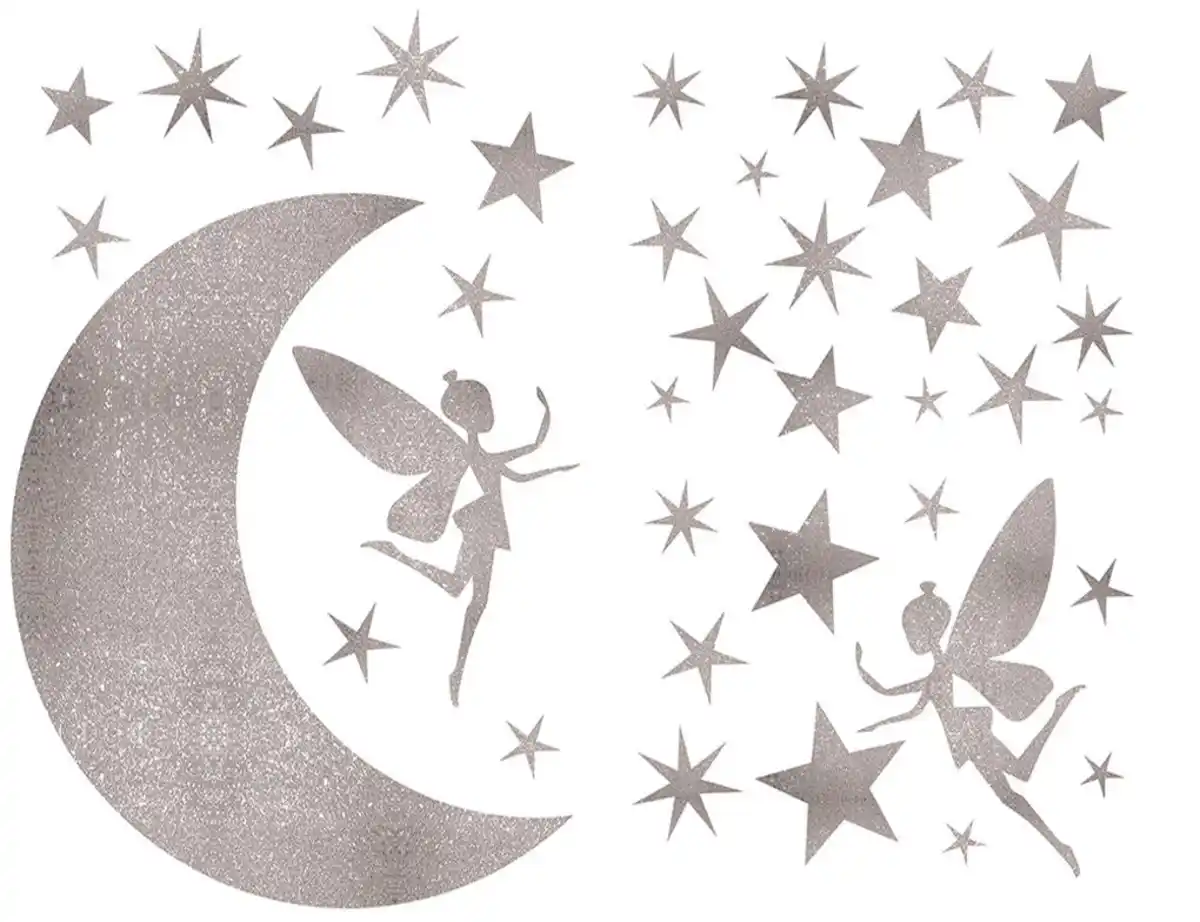 Bild 1 von Wandtattoo Mond Sterne Fee