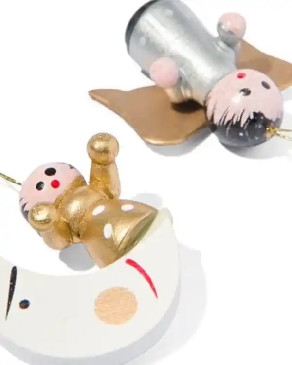 Bild 1 von 20er-Pack Holz-Baumschmuck, golden