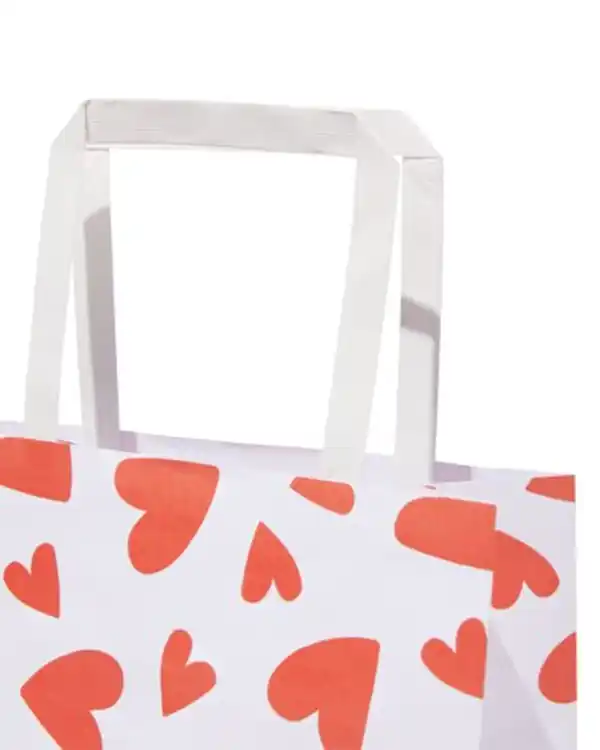 Bild 3 von 6er-Pack Geschenktaschen, Papier, 21 x 18 x 8 cm, Herzen