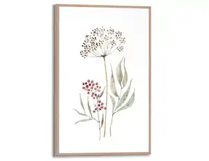 Bild Slim Frame Wood Aqua Flower