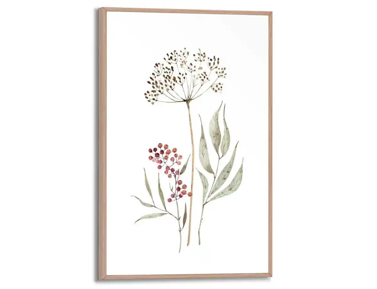 Bild 1 von Bild Slim Frame Wood Aqua Flower