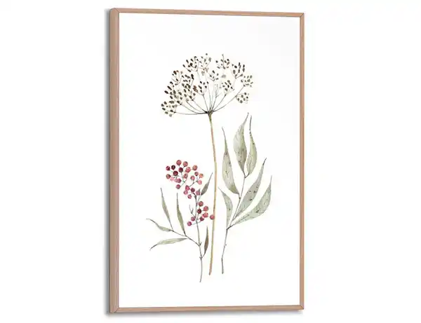 Bild 1 von Bild Slim Frame Wood Aqua Flower