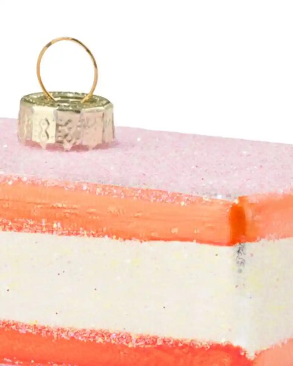 Bild 3 von Baumschmuck, Cremeschnitte, Glas, 9 cm