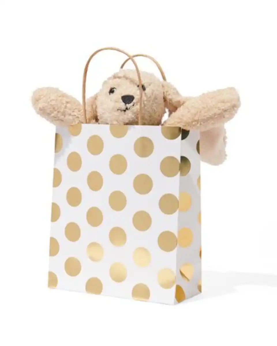Bild 3 von Geschenktasche, Papier, 21 x 18 x 8 cm, Punkte