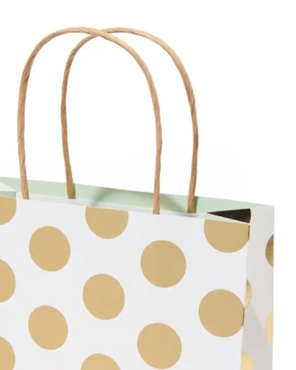 Bild 2 von Geschenktasche, Papier, 21 x 18 x 8 cm, Punkte