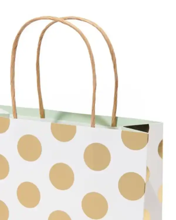 Bild 2 von Geschenktasche, Papier, 21 x 18 x 8 cm, Punkte
