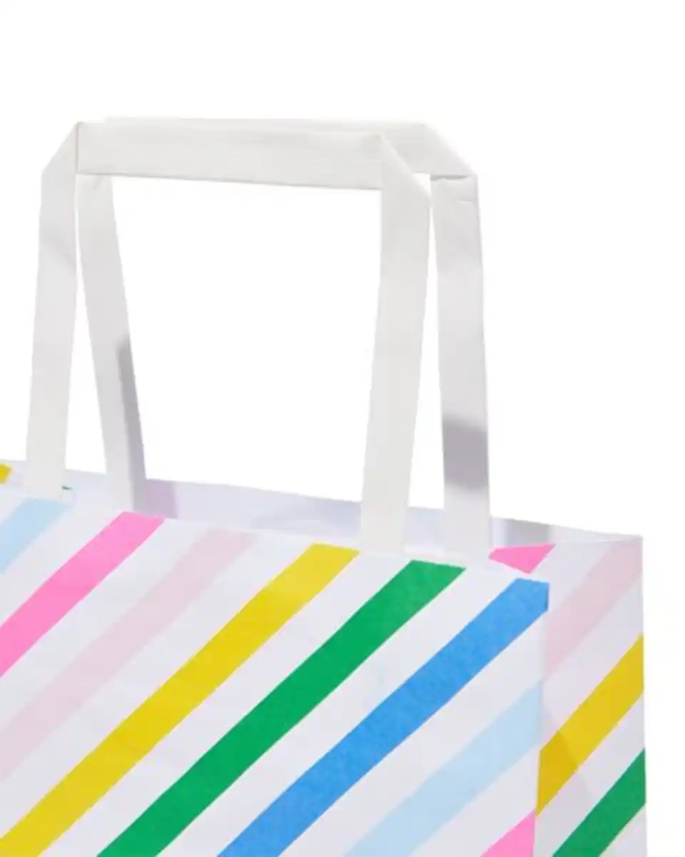 Bild 3 von 6er-Pack Geschenktaschen, Papier, 21 x 18 x 8 cm, Streifen