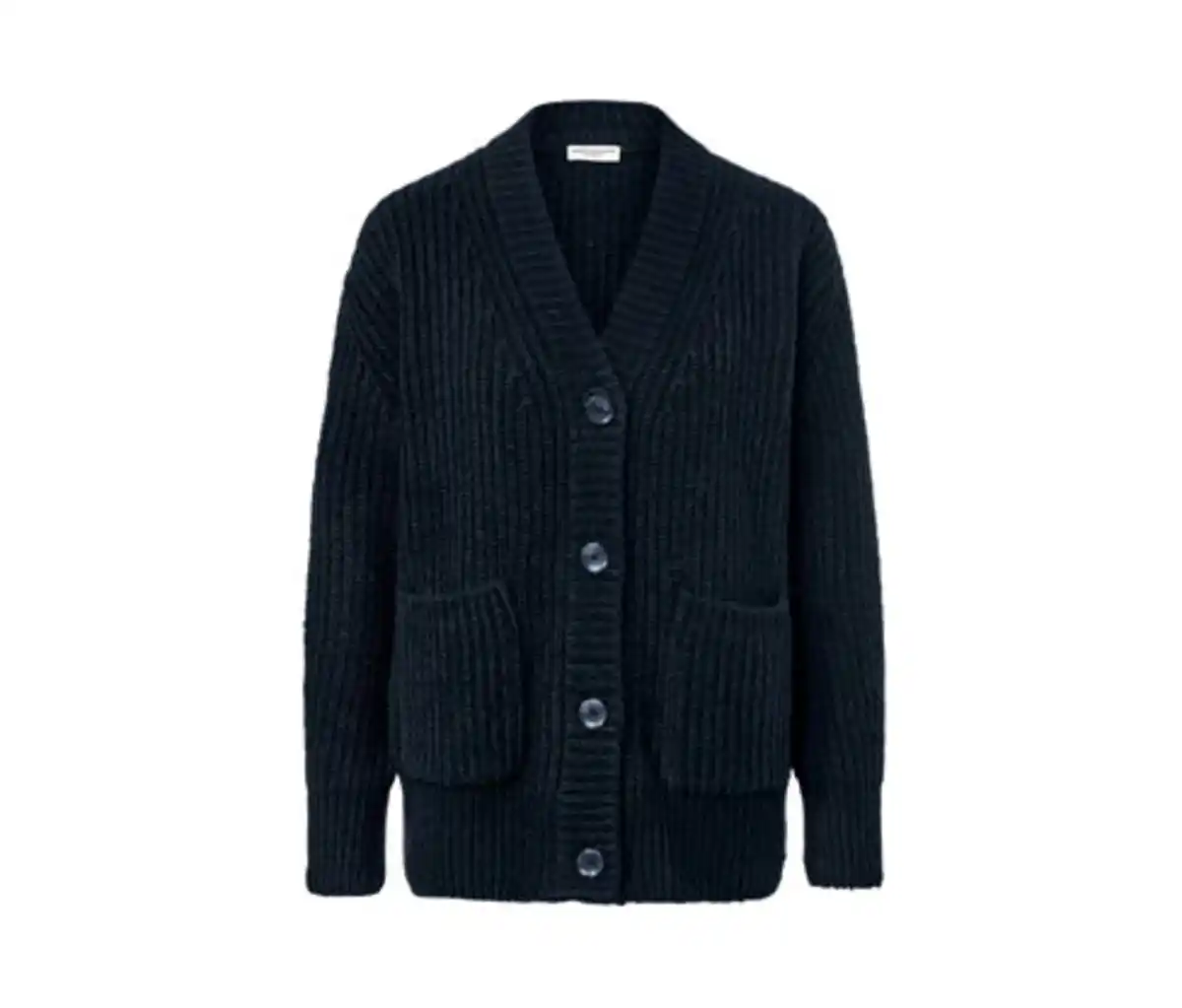 Bild 1 von Gerippter Grobstrick-Cardigan, dunkelblau