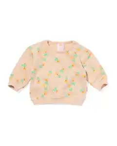 Neugeborenen-Pullover Blumen pfirsich