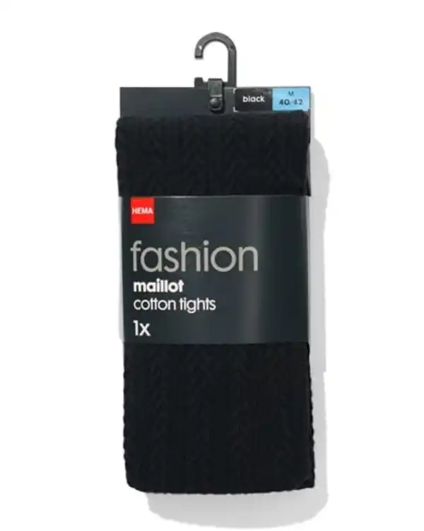 Bild 2 von Fashion-Strumpfhose, Zopfmuster schwarz
