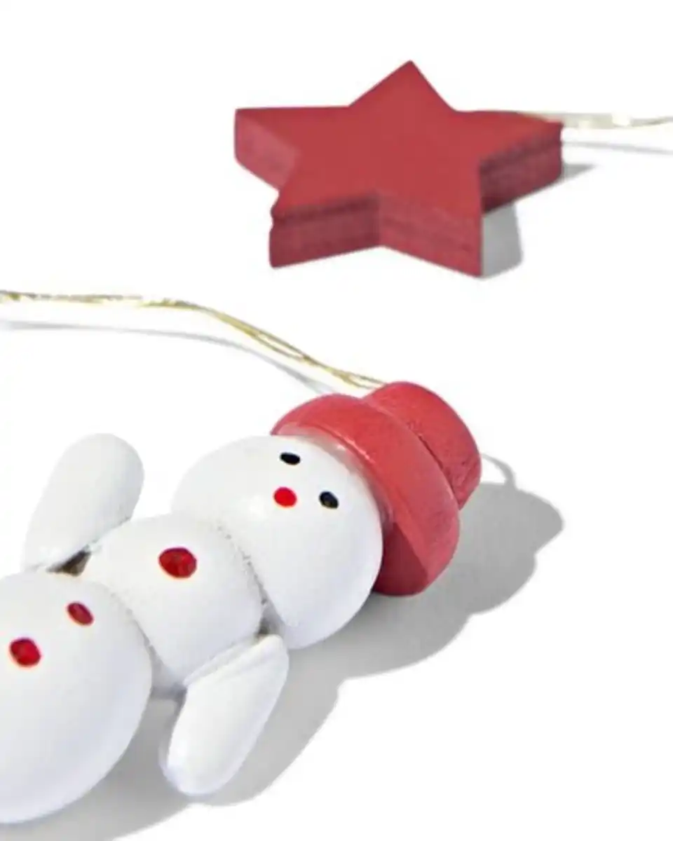 Bild 2 von 20er-Pack Baumschmuck, Holz, rot