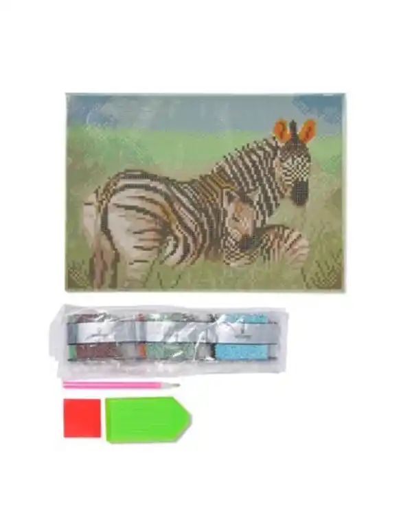 Bild 2 von Diamant-Bild, Zebra, DIN A4
